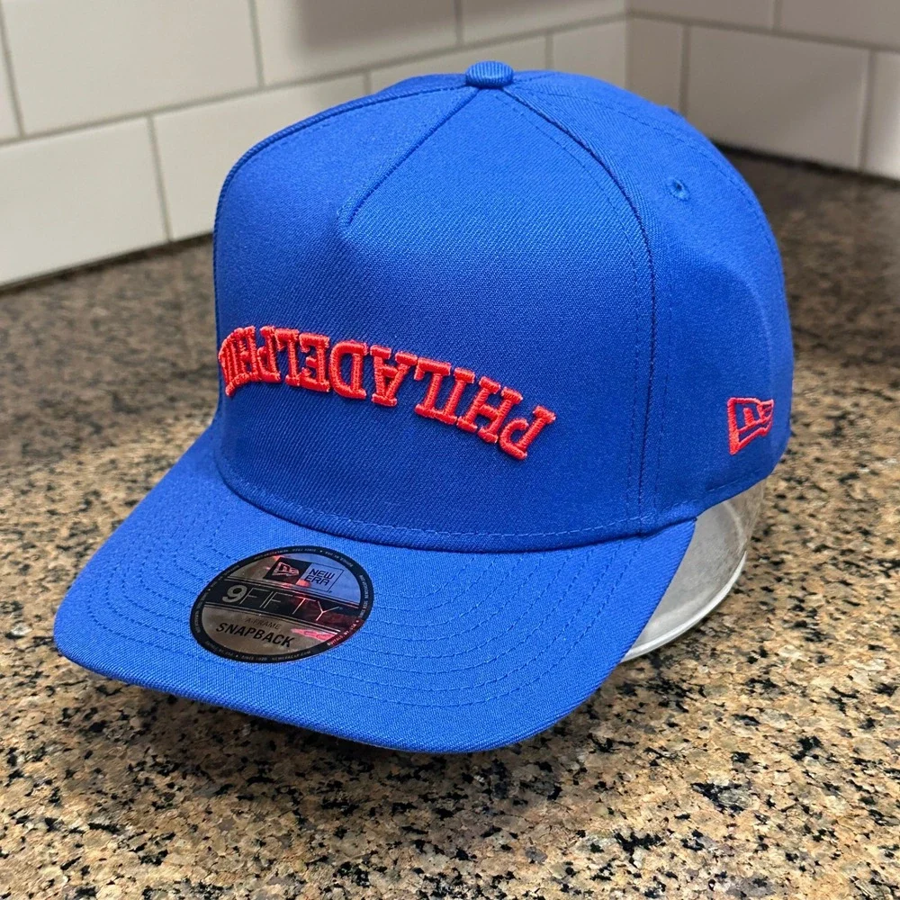 Philadelphia 76ers New Era 9FIFTY A-Frame Snapback‎ Hat Mens OSFA Blue New